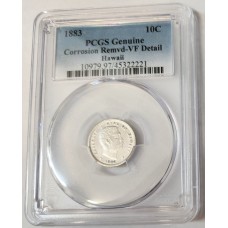 UNITED STATES OF AMERICA 1883 . ONE 1 DIME . HAWAII